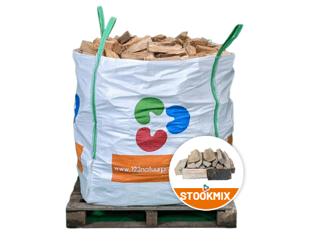 Haardhout bigbag 1 kuub losgestort stookmix