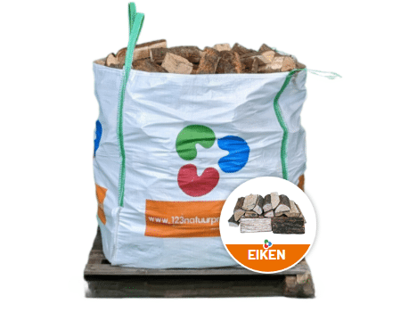 Haardhout bigbag 1 kuub losgestort Eiken