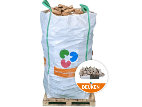 Haardhout bigbag 2 kuub losgestort Beuken