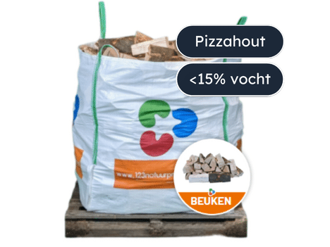 Pizza hout Beuken bigbag | 123natuurproducten.nl